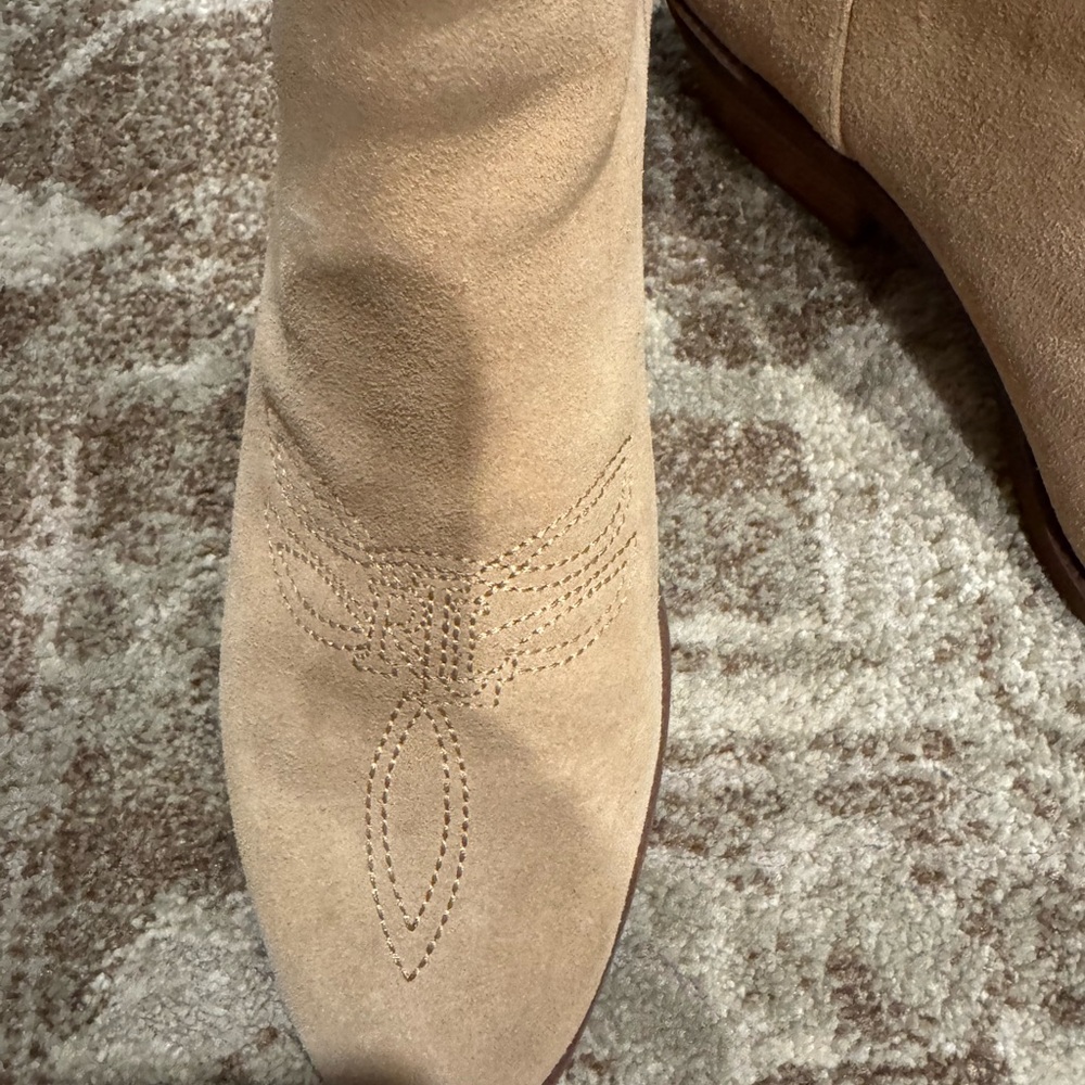 Ralph Lauren Leather Tan Suede Ankle Boots - Picture 3 of 11